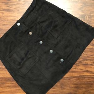 Black Suede Skirt